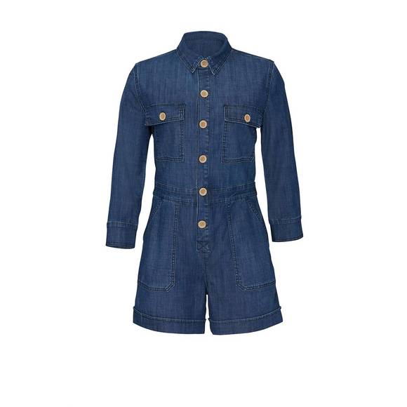 SANCTUARY coronado denim surplus romper in blue - Picture 4 of 4